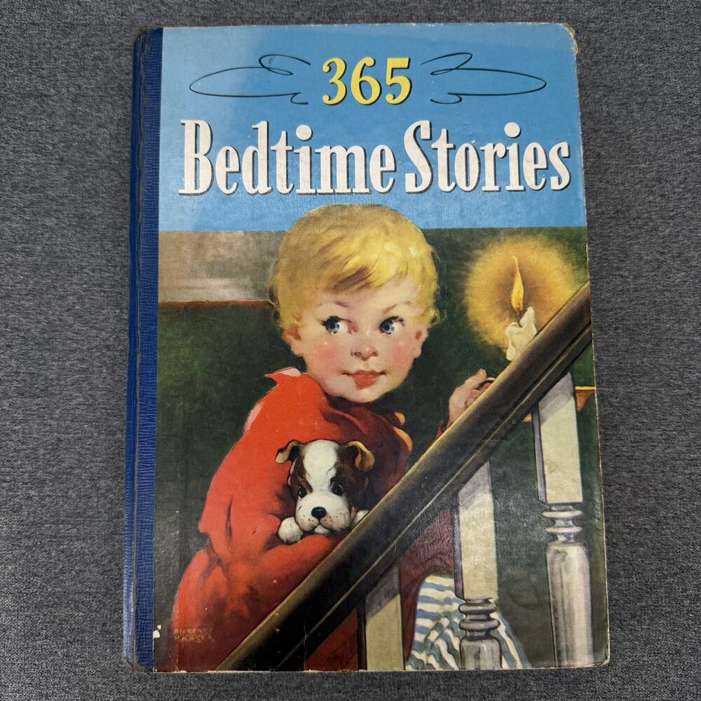 Vintage Children's Book 365 Bedtime Stories 1944 Whitman Illustrated USA